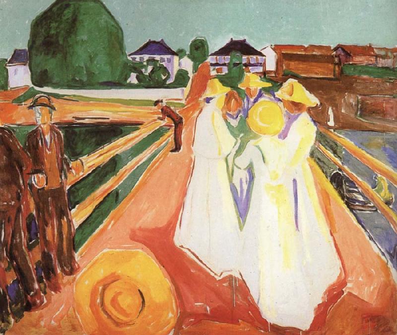 Edvard Munch Gentlewoman on the Bridge